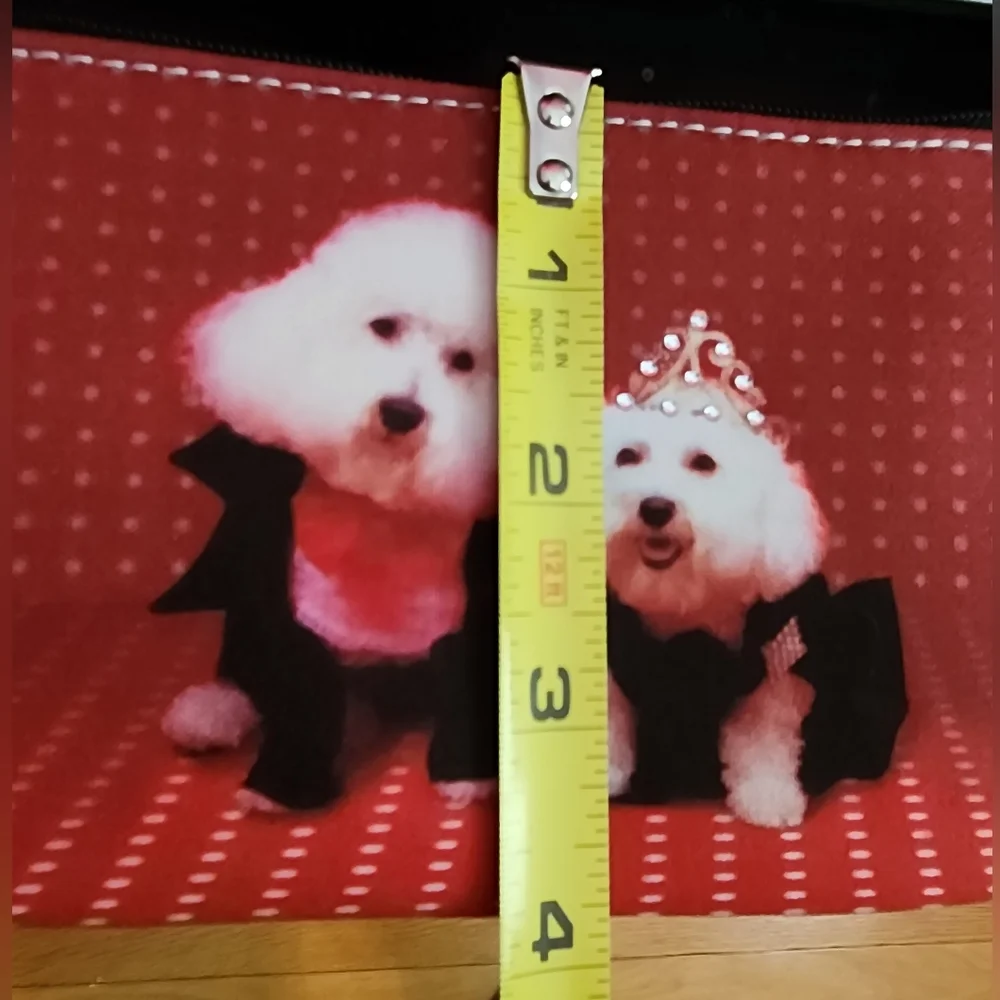 CHANGE PURSE BICHON FRISE PET COLLECTION  FABRIC ZIP TOP - Picture 7 of 9